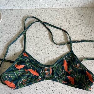 Large, narwhal print, Jolyn tom cat bikini top